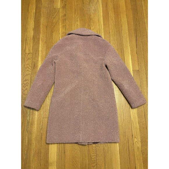 ALC Pink Mauve Teddy Caron Shearling Coat Faux Fur Peacoat Long XS - Picture 9 of 9